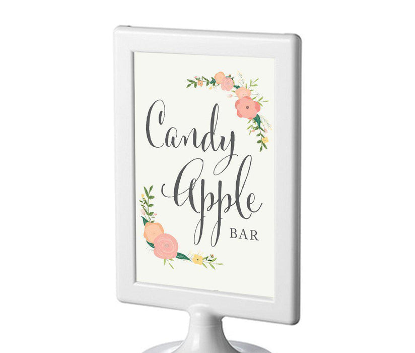 Framed Floral Roses Wedding Party Signs-Set of 1-Andaz Press-Mr. & Mrs.-