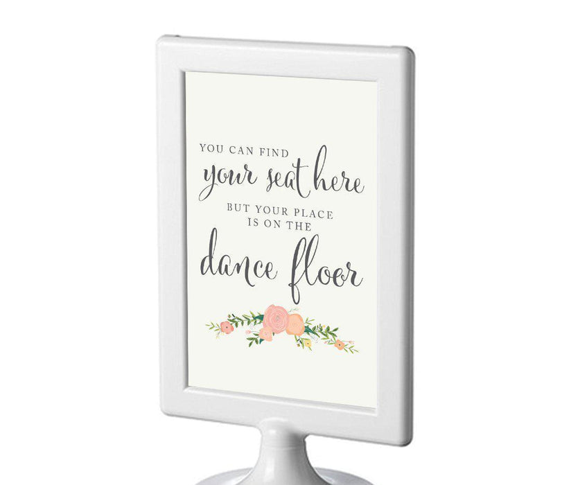 Framed Floral Roses Wedding Party Signs-Set of 1-Andaz Press-Mr. & Mrs.-
