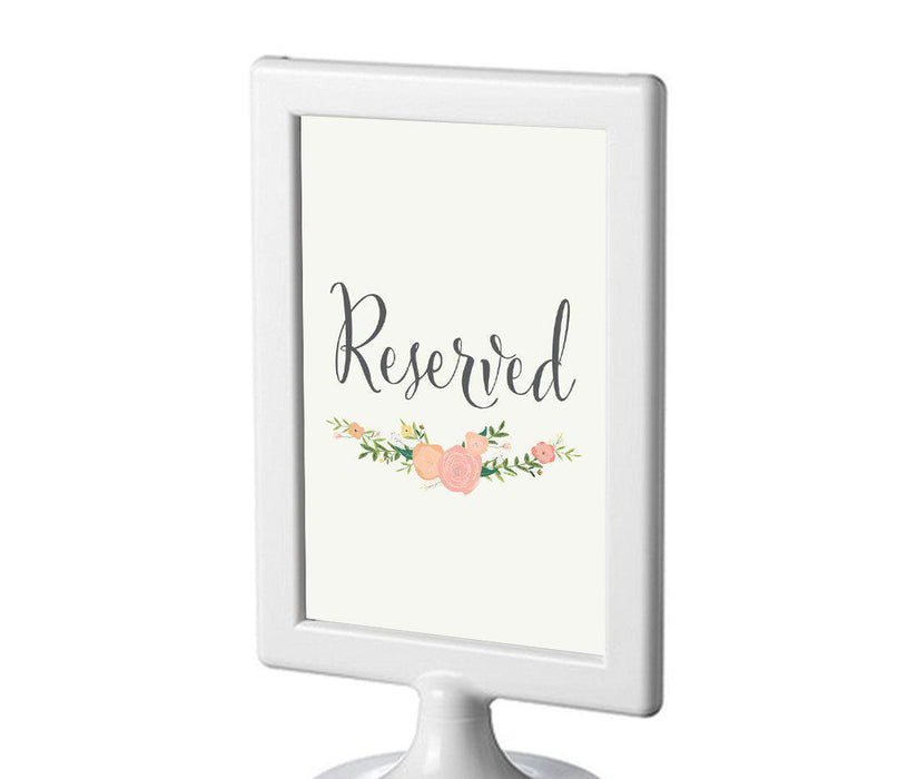 Framed Floral Roses Wedding Party Signs-Set of 1-Andaz Press-Mr. & Mrs.-