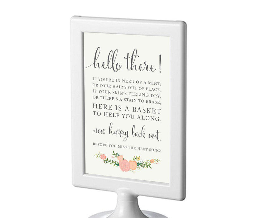 Framed Floral Roses Wedding Party Signs-Set of 1-Andaz Press-Mr. & Mrs.-