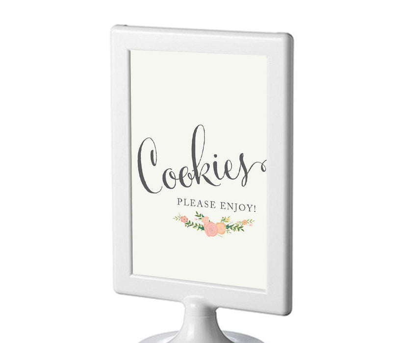 Framed Floral Roses Wedding Party Signs-Set of 1-Andaz Press-Cookies-
