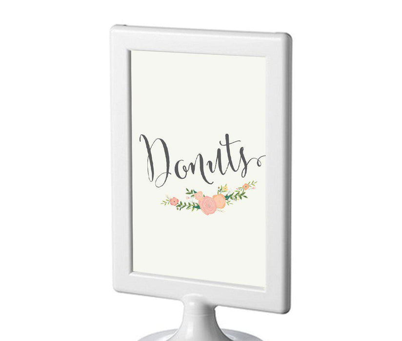 Framed Floral Roses Wedding Party Signs-Set of 1-Andaz Press-Donuts-