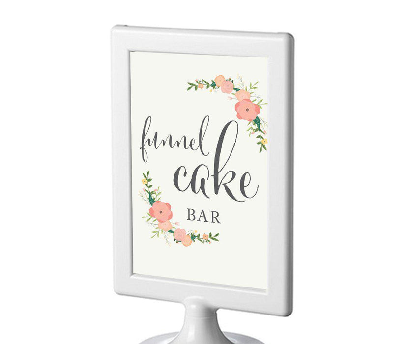 Framed Floral Roses Wedding Party Signs-Set of 1-Andaz Press-Funnel Cake Bar-