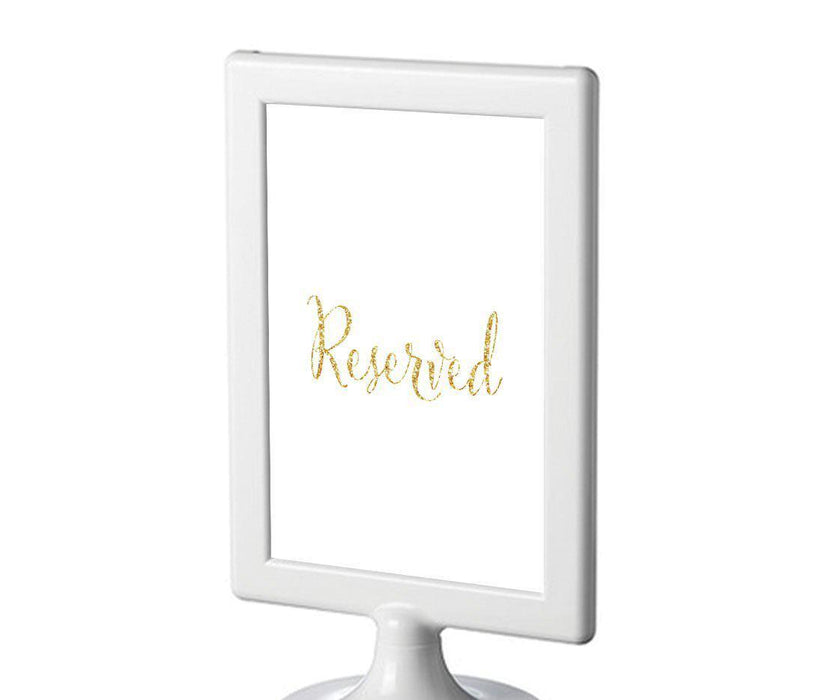 Framed Gold Glitter Wedding Party Signs-Set of 1-Andaz Press-Reserved-
