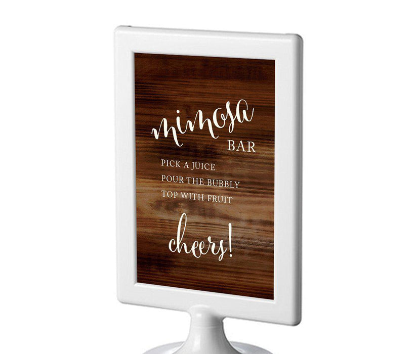 Framed Rustic Wood Wedding Party Signs-Set of 1-Andaz Press-Mr. & Mrs.-
