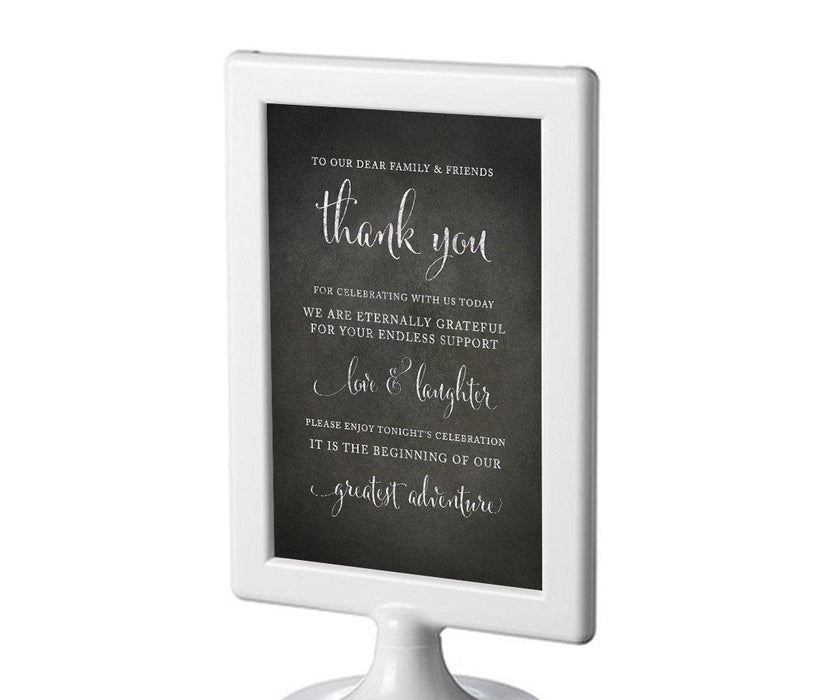 Framed Vintage Chalkboard Wedding Party Signs-Set of 1-Andaz Press-Mr. & Mrs.-