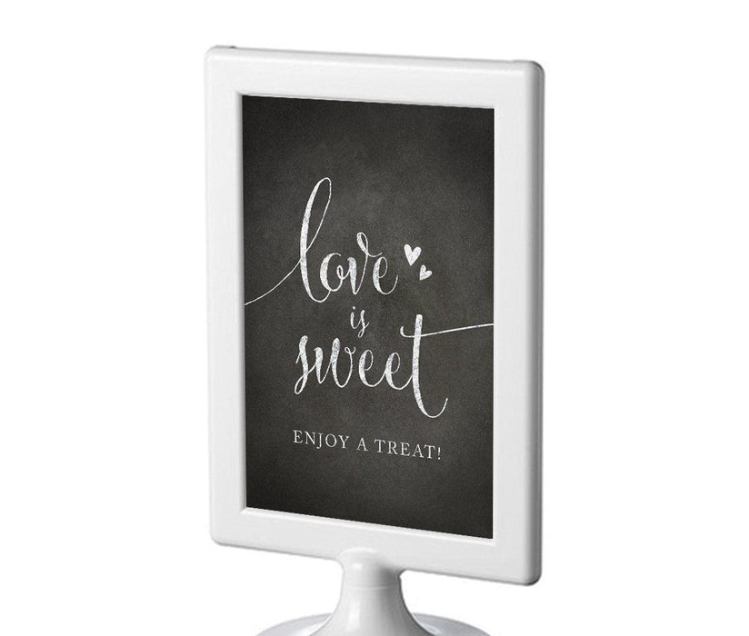 Framed Vintage Chalkboard Wedding Party Signs-Set of 1-Andaz Press-Mr. & Mrs.-