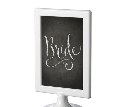 Framed Vintage Chalkboard Wedding Party Signs-Set of 1-Andaz Press-Mr. & Mrs.-