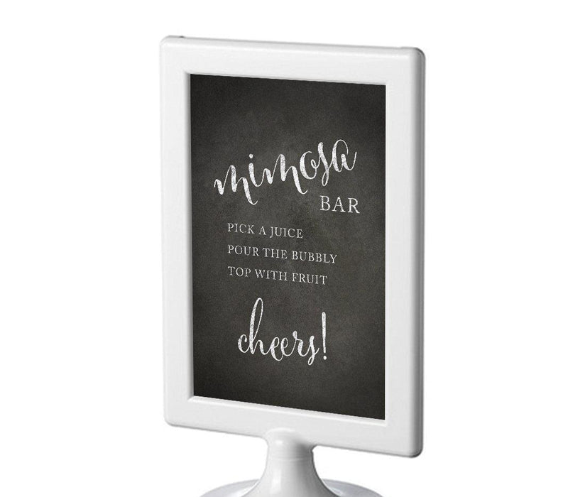Framed Vintage Chalkboard Wedding Party Signs-Set of 1-Andaz Press-Mr. & Mrs.-
