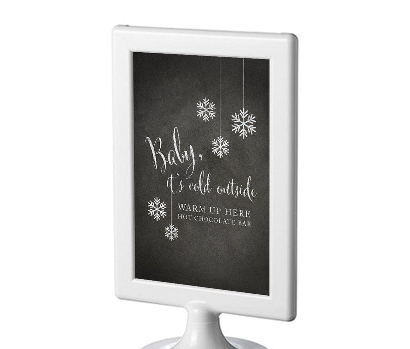 Framed Vintage Chalkboard Wedding Party Signs-Set of 1-Andaz Press-Mr. & Mrs.-