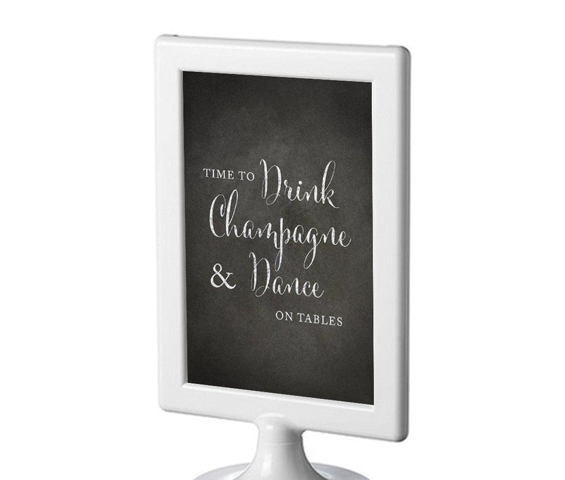 Framed Vintage Chalkboard Wedding Party Signs-Set of 1-Andaz Press-Mr. & Mrs.-