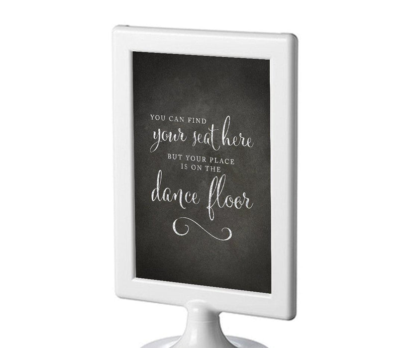 Framed Vintage Chalkboard Wedding Party Signs-Set of 1-Andaz Press-Mr. & Mrs.-