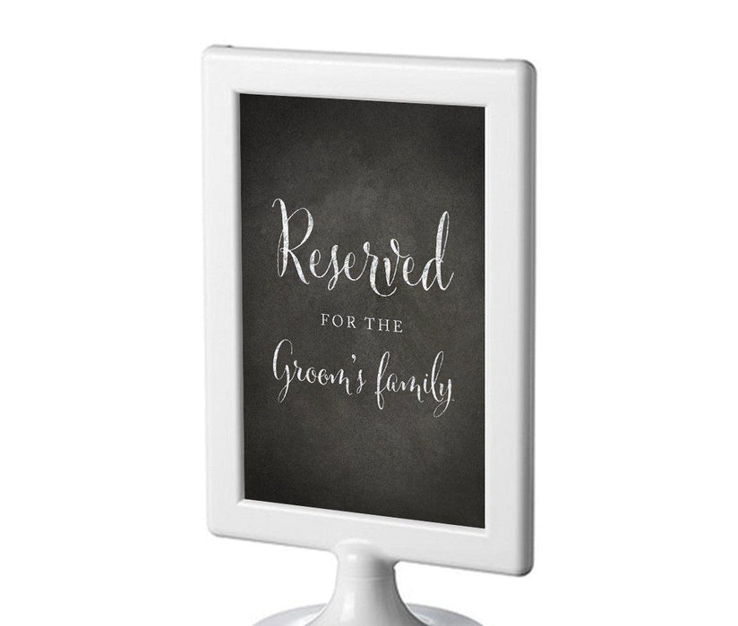 Framed Vintage Chalkboard Wedding Party Signs-Set of 1-Andaz Press-Mr. & Mrs.-