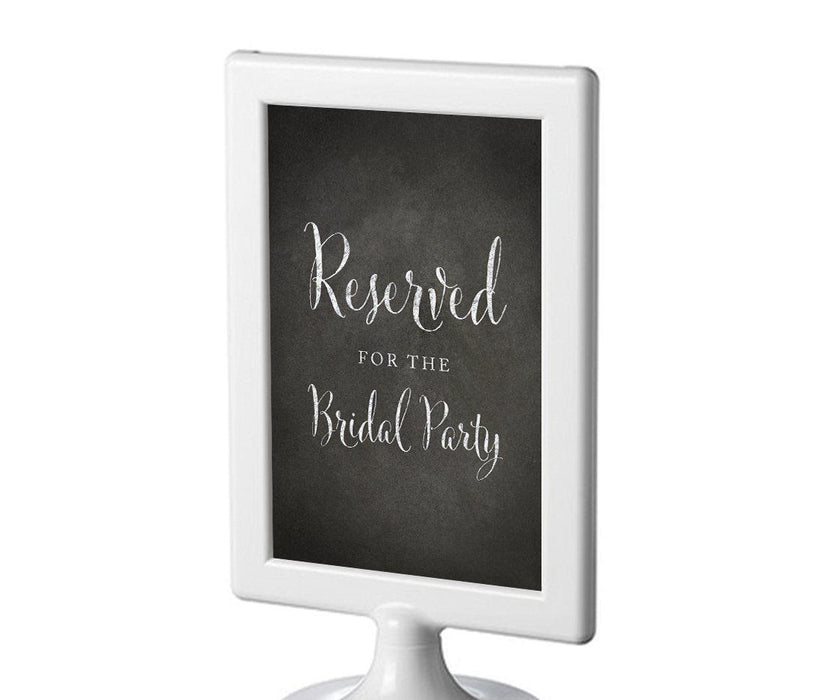 Framed Vintage Chalkboard Wedding Party Signs-Set of 1-Andaz Press-Mr. & Mrs.-