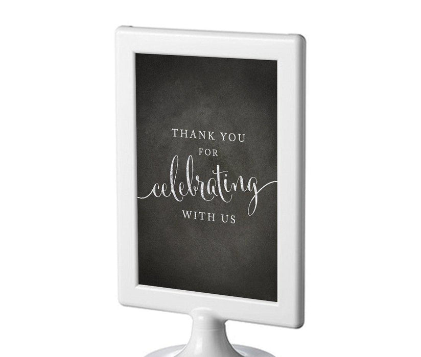 Framed Vintage Chalkboard Wedding Party Signs-Set of 1-Andaz Press-Mr. & Mrs.-