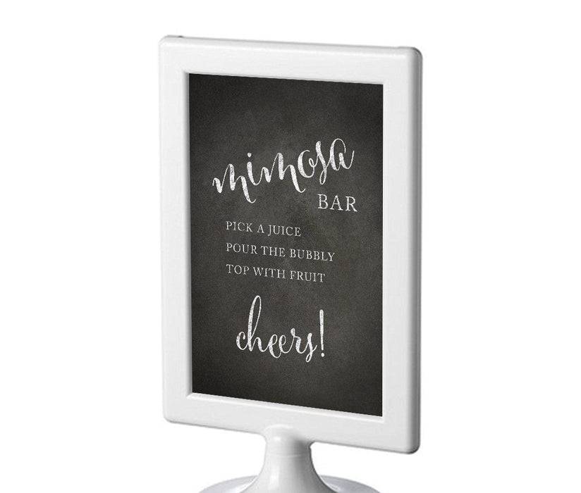 Framed Vintage Chalkboard Wedding Party Signs-Set of 1-Andaz Press-Build Your Own Mimosa-