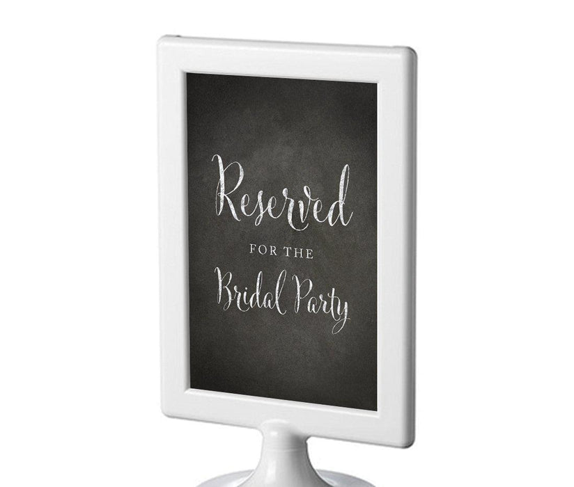 Framed Vintage Chalkboard Wedding Party Signs-Set of 1-Andaz Press-Reserved For The Bridal Party-