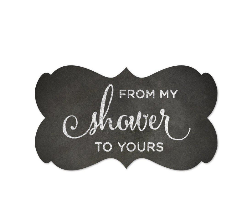 From My Shower to Yours Fancy Frame Label Stickers, Vintage Chalkboard Print-Set of 36-Andaz Press-