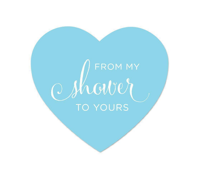 From My Shower to Yours Heart Label Stickers-Set of 75-Andaz Press-White-