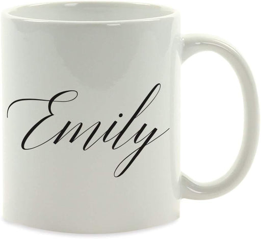 Fully Personalized Coffee Mug Gift Wishful Script Style-Set of 1-Andaz Press-
