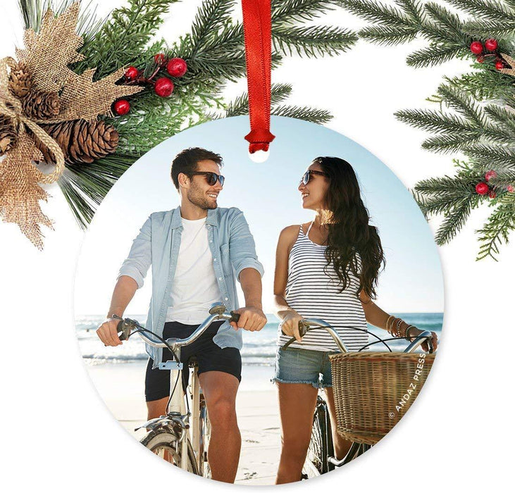 Fully Personalized Metal Christmas Ornament, Your Photo Here-Set of 1-Andaz Press-