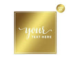Fully Personalized Metallic Gold Ink Square Label Stickers-Set of 40-Andaz Press-