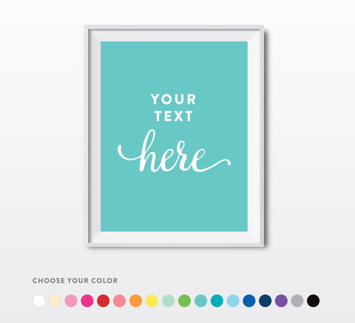 Fully Personalized Party Sign, 8.5 x 11 Inch-Set of 1-Andaz Press-