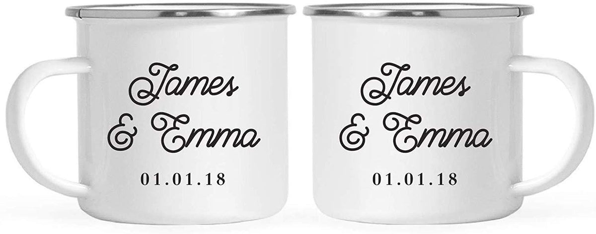 Personalized 11 oz. Stainless Steel Coffee Mugs with Lid