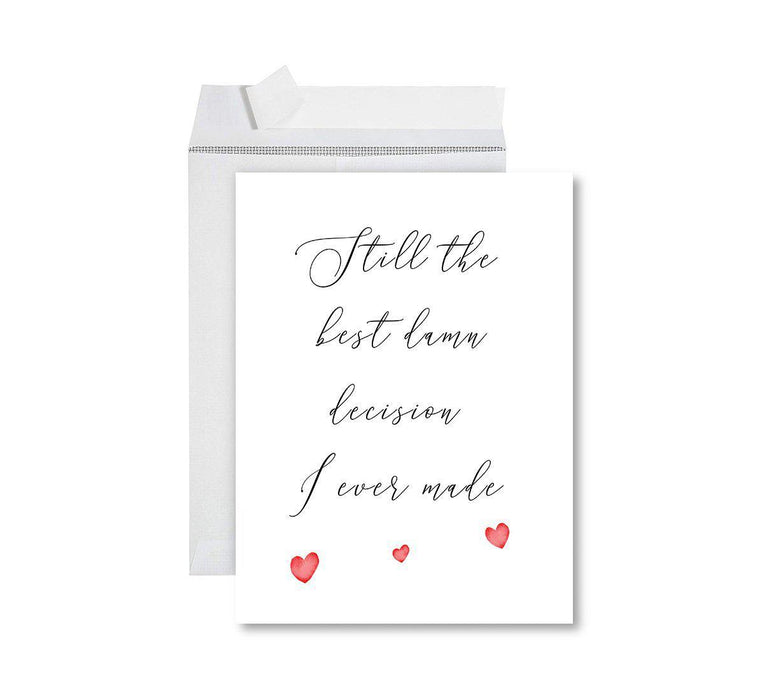 Funny 1st Year Wedding Anniversary Jumbo Card with Envelope, Anniversary Card for Wife, Husband-Set of 1-Andaz Press-Anniversary You Will Never Forget-