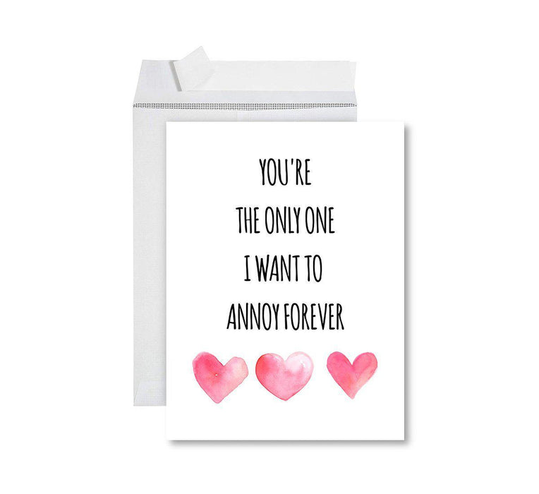 Funny 1st Year Wedding Anniversary Jumbo Card with Envelope, Anniversary Card for Wife, Husband-Set of 1-Andaz Press-Anniversary You Will Never Forget-