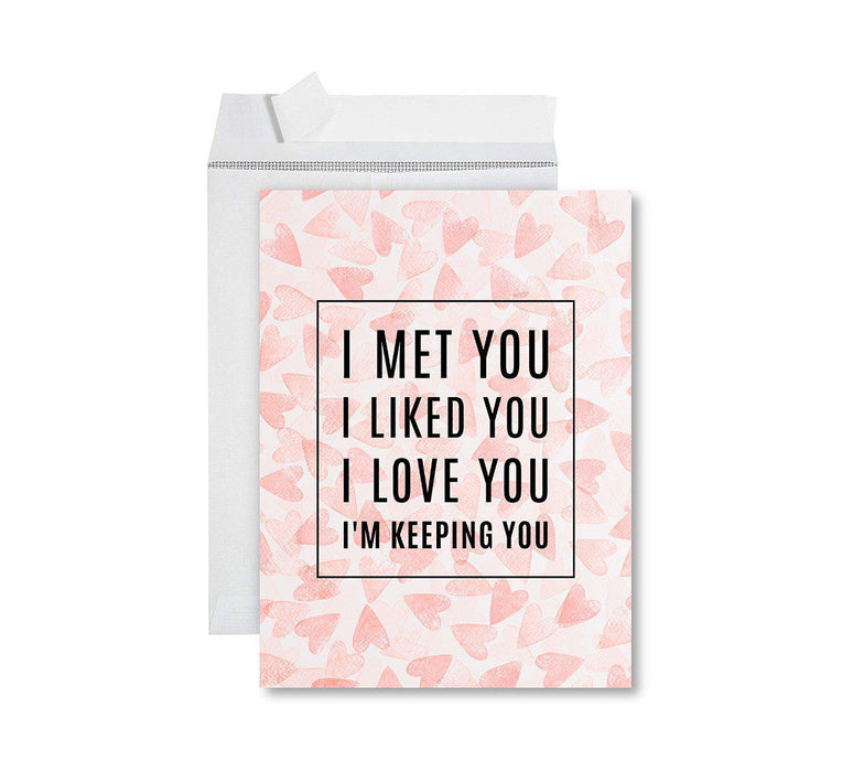 Funny 1st Year Wedding Anniversary Jumbo Card with Envelope, Anniversary Card for Wife, Husband-Set of 1-Andaz Press-Anniversary You Will Never Forget-