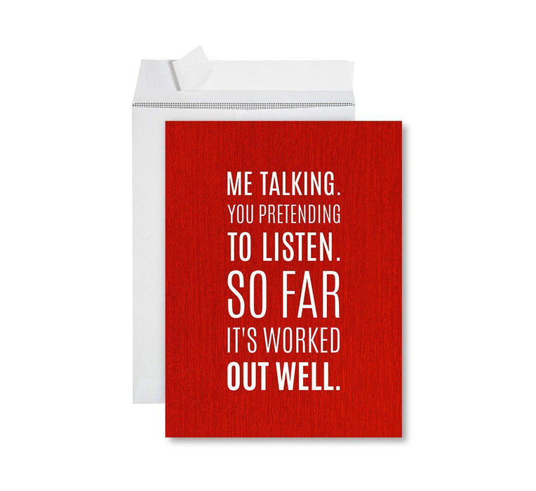 Funny 1st Year Wedding Anniversary Jumbo Card with Envelope, Anniversary Card for Wife, Husband-Set of 1-Andaz Press-Anniversary You Will Never Forget-