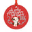 Funny Animal Metal Christmas Ornament-Set of 1-Andaz Press-We Woof You a Merry Christmas-