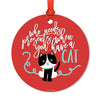 Funny Animal Metal Christmas Ornament-Set of 1-Andaz Press-We Woof You a Merry Christmas-