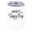 Funny Aunt Wine Tumbler with Lid 12 Oz Stemless Stainless Steel Insulated-Set of 1-Andaz Press-Aunticorn-