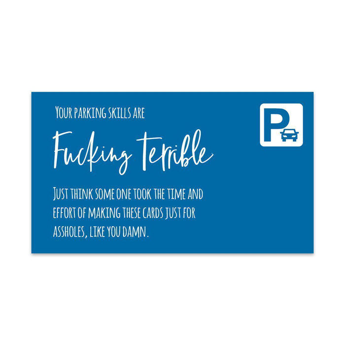 Funny Bad Parking, Prank Driving Fake Ticket Violation Gag Note-Set of 100-Andaz Press-You Park Like An Asshole-