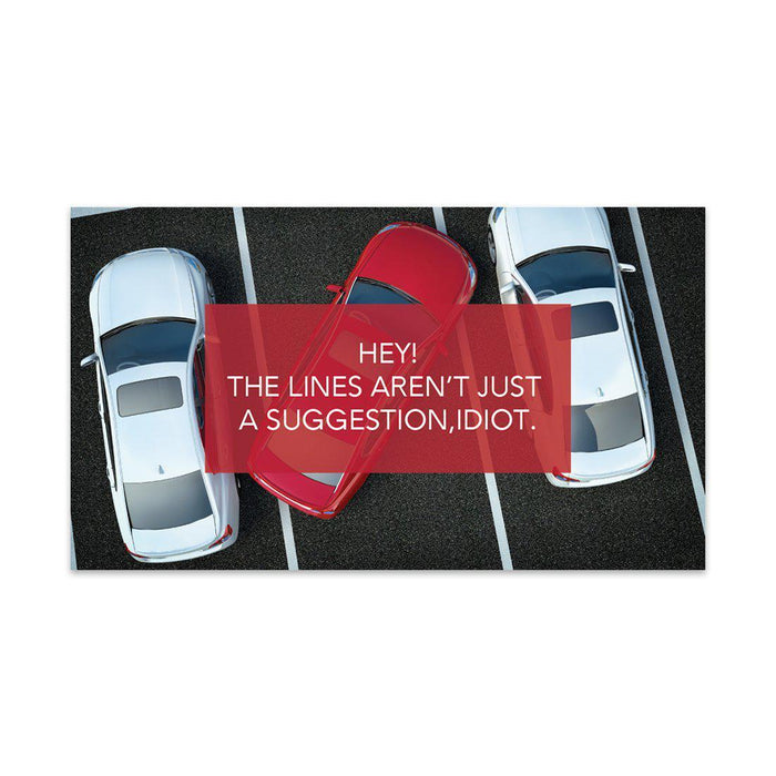 Funny Bad Parking, Prank Driving Fake Ticket Violation Gag Note-Set of 100-Andaz Press-You Park Like An Asshole-