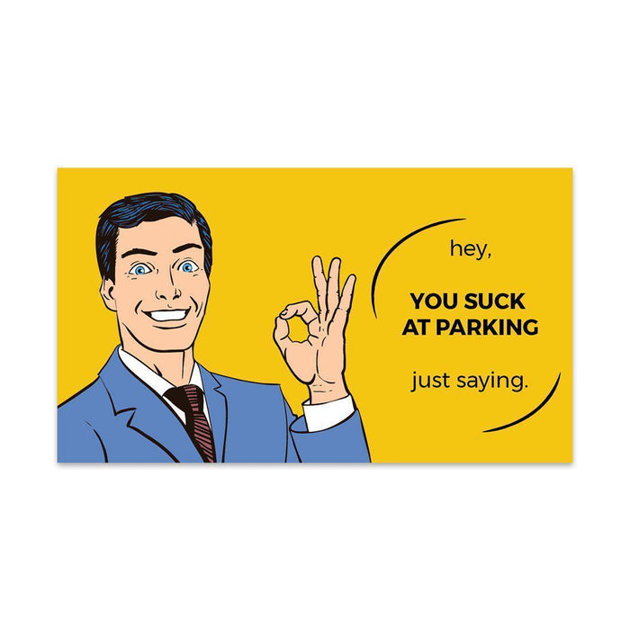 Funny Bad Parking, Prank Driving Fake Ticket Violation Gag Note-Set of 100-Andaz Press-You Park Like An Asshole-