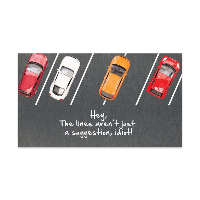 Funny Bad Parking, Prank Driving Fake Ticket Violation Gag Note-Set of 100-Andaz Press-You Park Like An Asshole-