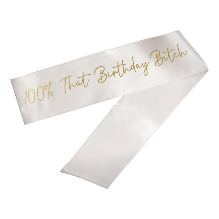 Funny Birthday Party Sashes-Set of 1-Andaz Press-Birthday Bitch 1-