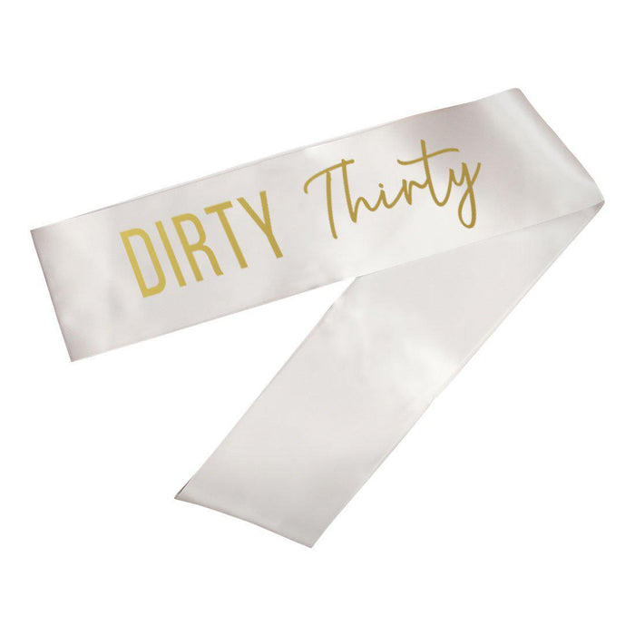Funny Birthday Party Sashes-Set of 1-Andaz Press-Dirty Thirty-