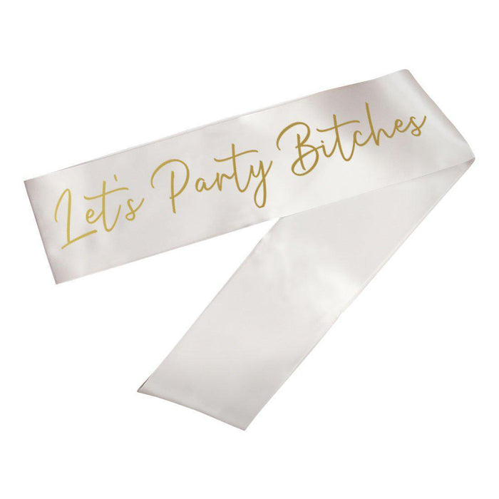 Funny Birthday Party Sashes-Set of 1-Andaz Press-Party Bitches-