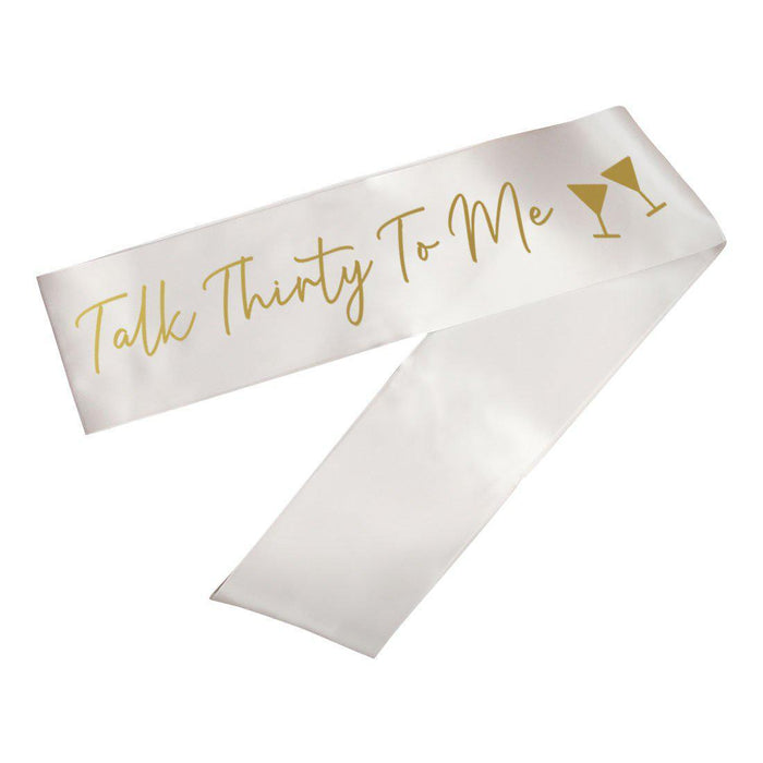 Funny Birthday Party Sashes-Set of 1-Andaz Press-Talk Thirty-