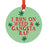 Funny Cannabis Weed Round Metal Christmas Ornament-Set of 1-Andaz Press-Alpaca-