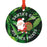 Funny Cannabis Weed Round Metal Christmas Ornament-Set of 1-Andaz Press-Alpaca-