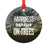 Funny Cannabis Weed Round Metal Christmas Ornament-Set of 1-Andaz Press-Alpaca-