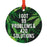 Funny Cannabis Weed Round Metal Christmas Ornament-Set of 1-Andaz Press-Alpaca-