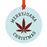 Funny Cannabis Weed Round Metal Christmas Ornament-Set of 1-Andaz Press-Alpaca-