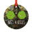 Funny Cannabis Weed Round Metal Christmas Ornament-Set of 1-Andaz Press-Alpaca-