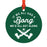 Funny Cannabis Weed Round Metal Christmas Ornament-Set of 1-Andaz Press-Bong-